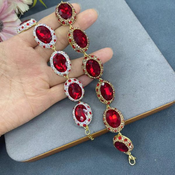 ⁦Crystal Bracelet Fashion Trending Inlaid With Full Diamond⁩ - الصورة ⁦2⁩