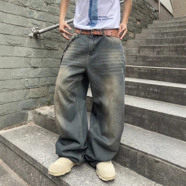 ⁦Fashion Personality Vintage Jeans For Men⁩ - الصورة ⁦2⁩