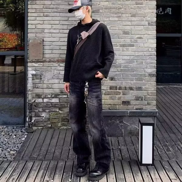 ⁦Jeans Retro Loose Men And Women Straight⁩ - الصورة ⁦2⁩