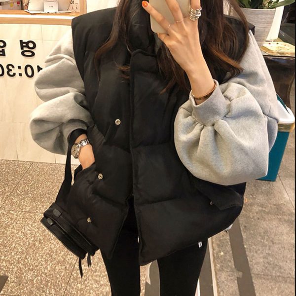 ⁦Women's Korean Style Lazy Style All-match Down Cotton Bread Coat Vest⁩ - الصورة ⁦2⁩