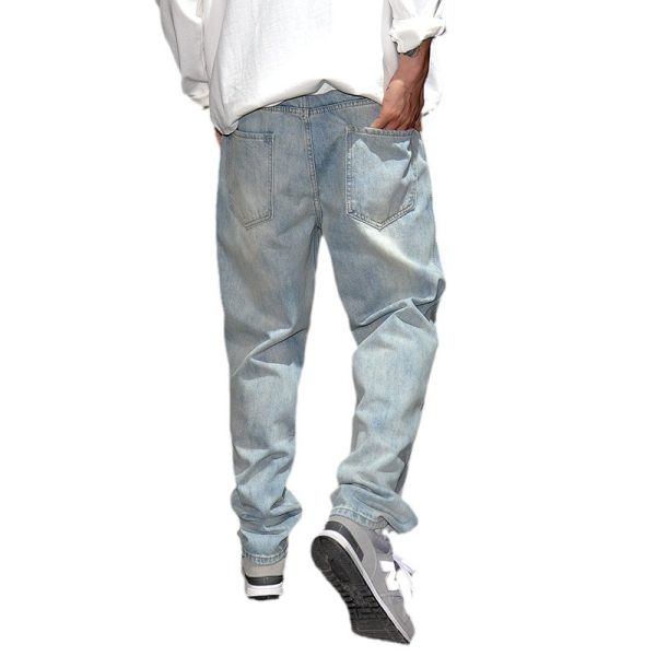 ⁦Fashionable All-match Light Blue Jeans For Men⁩ - الصورة ⁦6⁩