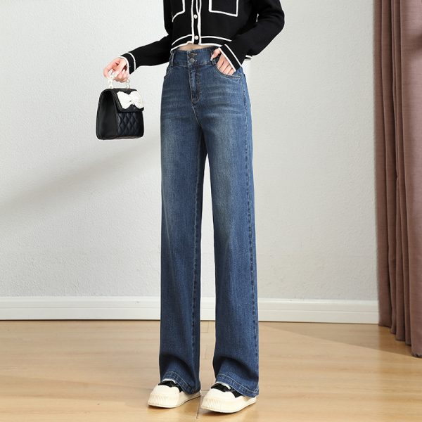 ⁦Straight Jeans Stretch Slimming Women⁩ - الصورة ⁦6⁩