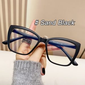 Anti-blue Light European And American Square Plain Glasses Vintage Bag Flower Simple