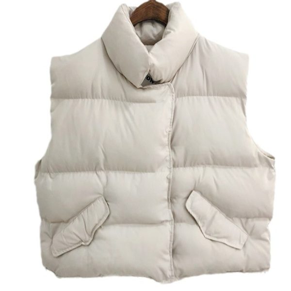 ⁦Women's Korean Style Lazy Style All-match Down Cotton Bread Coat Vest⁩ - الصورة ⁦5⁩