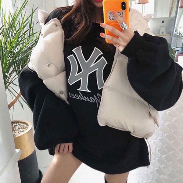 ⁦Women's Korean Style Lazy Style All-match Down Cotton Bread Coat Vest⁩ - الصورة ⁦7⁩
