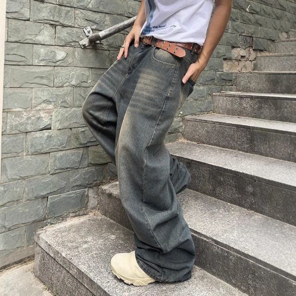 ⁦Fashion Personality Vintage Jeans For Men⁩ - الصورة ⁦4⁩