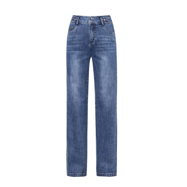 ⁦Straight Jeans Stretch Slimming Women⁩ - الصورة ⁦5⁩