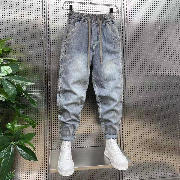 ⁦Summer Retro Washed Jeans For Men⁩ - الصورة ⁦3⁩