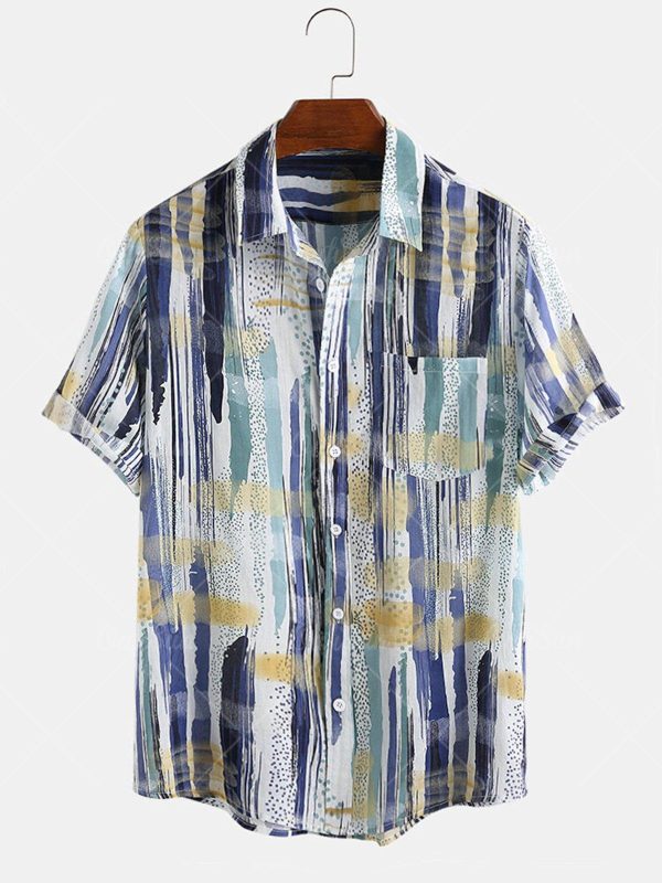 ⁦Fashion Casual Print Hawaiian Shirts For Men⁩ - الصورة ⁦2⁩