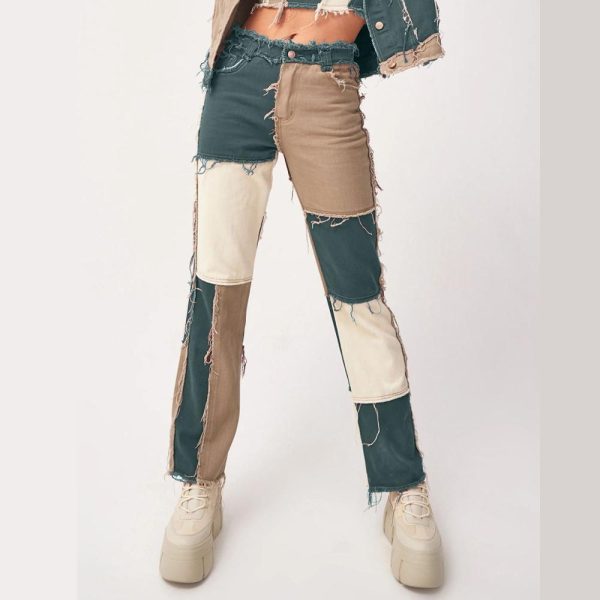 ⁦Women's Pants High Waist Slimming Leisure Jeans⁩ - الصورة ⁦7⁩