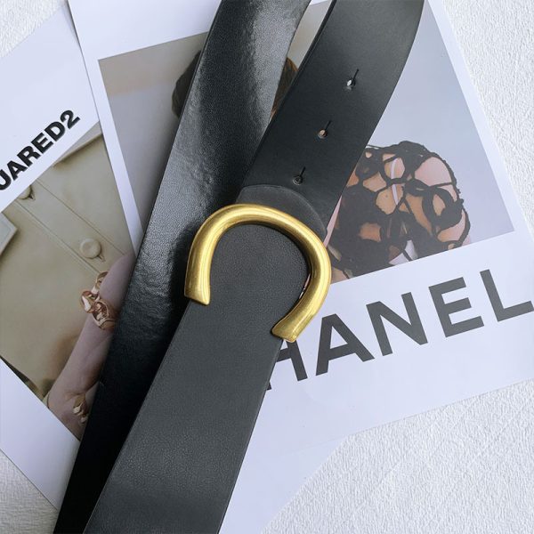 ⁦Black Women's Accessories Female Wide Belt⁩ - الصورة ⁦8⁩