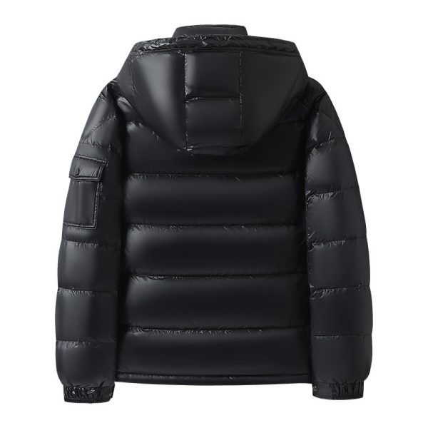 ⁦Warm Men's And Women's Glossy Hooded Jacket⁩ - الصورة ⁦5⁩