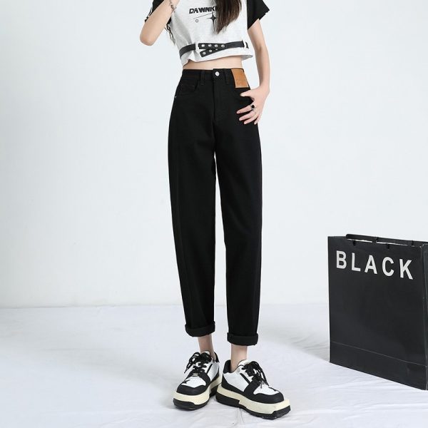 ⁦High Waist Straight Harem Jeans Women⁩ - الصورة ⁦2⁩