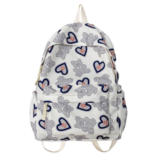 ⁦Women's Cute Fashion Bear Printed Schoolbag⁩ - الصورة ⁦2⁩