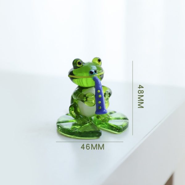 ⁦Home Decor Glass Frog Ornament Shape⁩ - الصورة ⁦6⁩