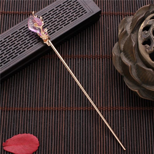 ⁦Women's Antique Simple Mulan Accessories Tassel Retro Hanfu Hairpin⁩ - الصورة ⁦6⁩