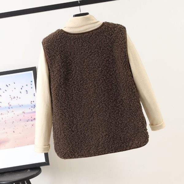 ⁦Autumn And Winter Versatile Outerwear Plush Vest⁩ - الصورة ⁦3⁩