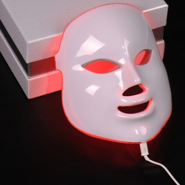 ⁦Beauty Instrument Beauty Red Purple Light Photon Skin Rejuvenation Mask Instrument Household Acne Spectrometer Face⁩ - الصورة ⁦6⁩