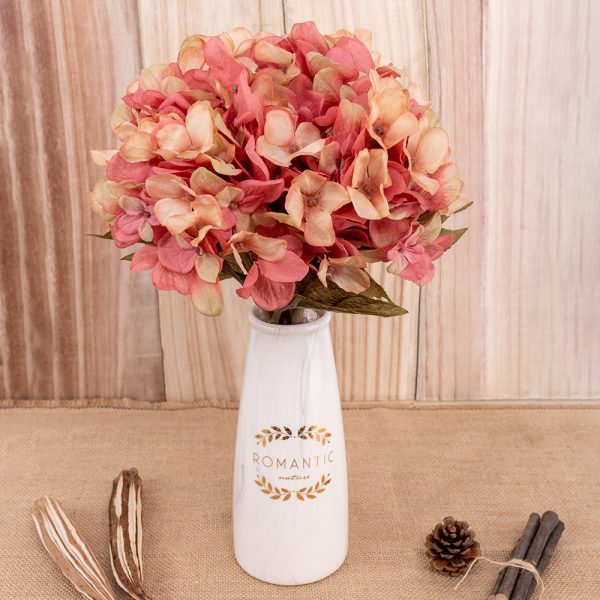 ⁦Artificial Flowers Hydrangea Branch Home Wedding Decor Autum⁩ - الصورة ⁦4⁩