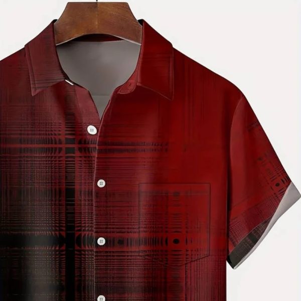 ⁦Summer Youth Men's Printed Shirts⁩ - الصورة ⁦2⁩