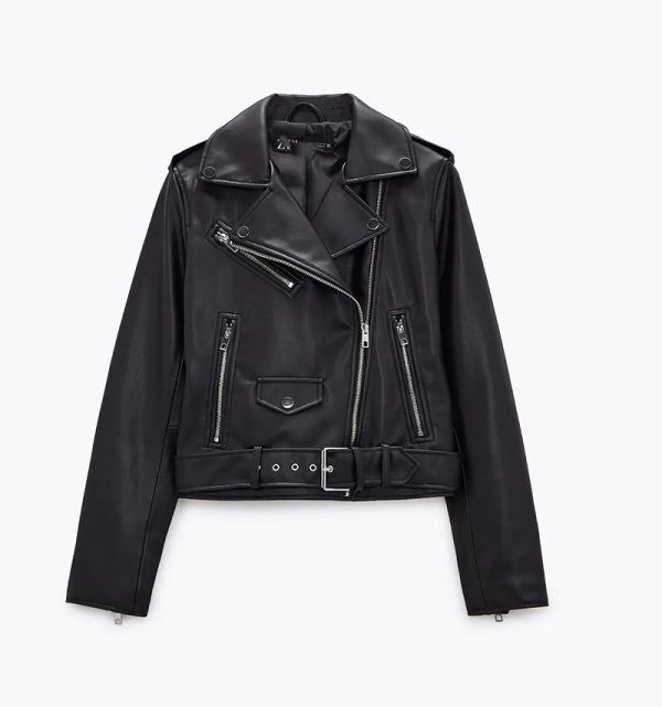 ⁦Women's Motorcycle Leather Jackets Autumn New⁩ - الصورة ⁦4⁩
