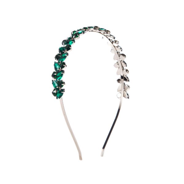 ⁦French Retro High-grade Hair Accessories Metal Texture Headband Rhinestone⁩ - الصورة ⁦5⁩