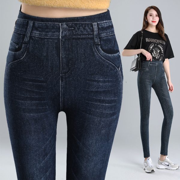 ⁦Women's Leggings Ankle Tight High Waist Oversized Pencil Pants⁩ - الصورة ⁦5⁩