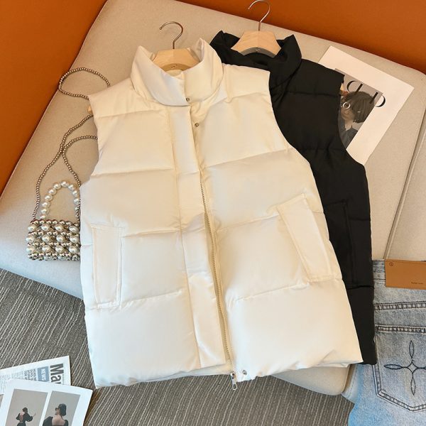 ⁦Down Cotton Vest Women's Short Korean Style Autumn And Winter⁩ - الصورة ⁦3⁩