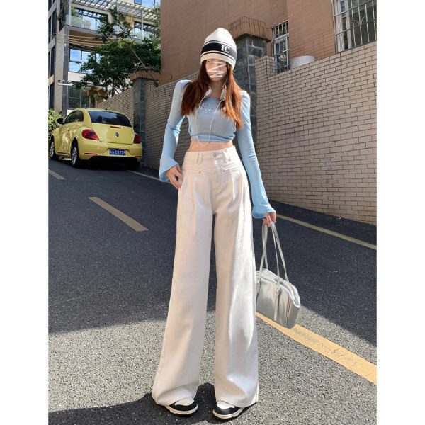 ⁦Autumn New Wide Leg Jeans For Women⁩ - الصورة ⁦3⁩