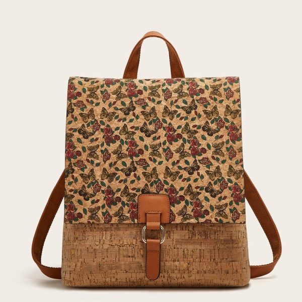 ⁦Affordable Luxury Fashion High-grade Fashion Retro Printed Backpack⁩ - الصورة ⁦4⁩
