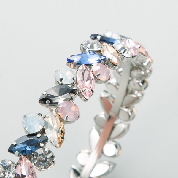 ⁦French Retro High-grade Hair Accessories Metal Texture Headband Rhinestone⁩ - الصورة ⁦9⁩