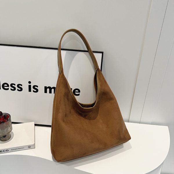 ⁦Autumn Winter Retro Niche Suede Western Style All-matching Shoulder Bag⁩ - الصورة ⁦5⁩