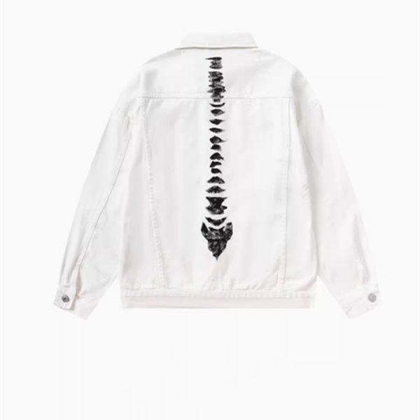 ⁦Vintage Fashion Skeletal White Long-sleeved Shirts For Men And Women⁩ - الصورة ⁦4⁩