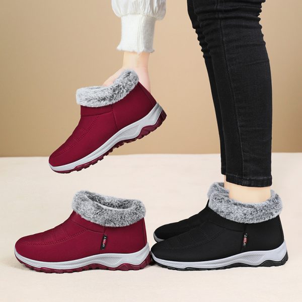 ⁦Women's Cotton-padded Shoes Fleece Lined Padded Warm Keeping Slip-on⁩ - الصورة ⁦3⁩