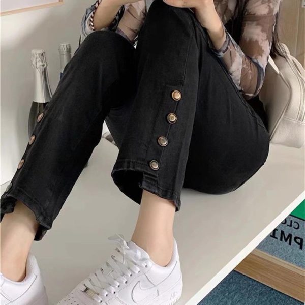 ⁦High Waist Slimming Retro Jeans For Women⁩ - الصورة ⁦8⁩