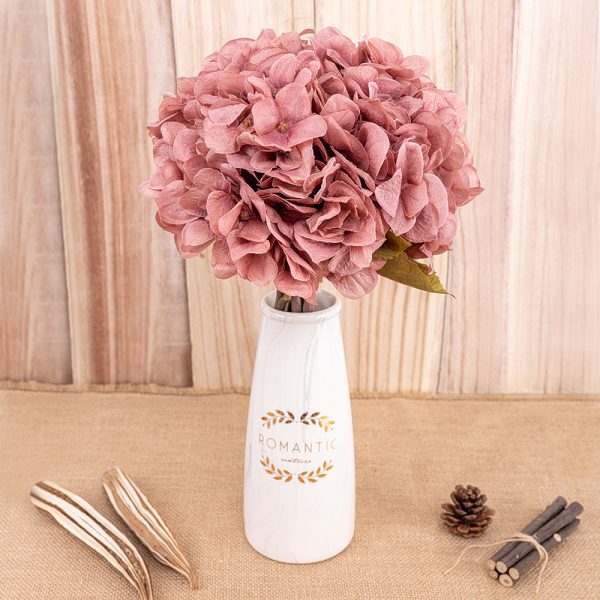 ⁦Artificial Flowers Hydrangea Branch Home Wedding Decor Autum⁩ - الصورة ⁦2⁩