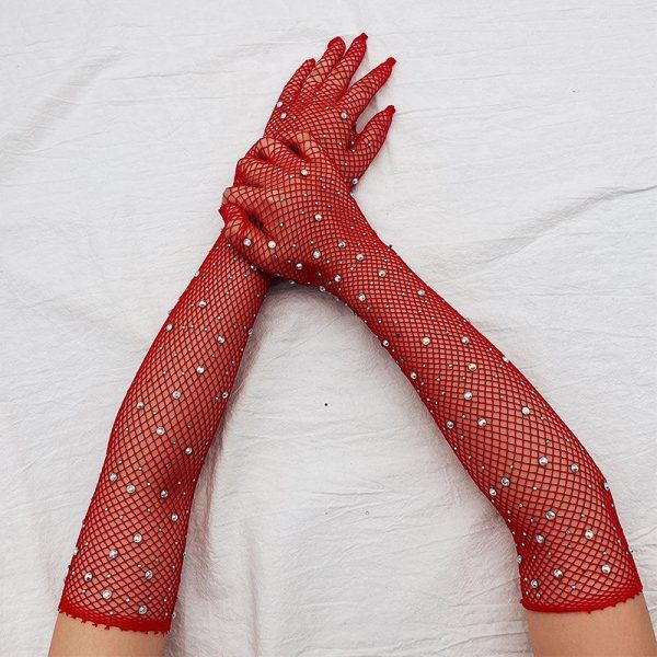 ⁦Stockings Mesh Long Gloves Wedding Accessories⁩ - الصورة ⁦3⁩