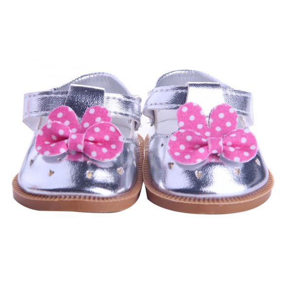 ⁦18-inch American Girl Doll Accessories Shoes 43cm Xiafu Doll Doll Accessories Small Leather Shoes⁩ - الصورة ⁦9⁩