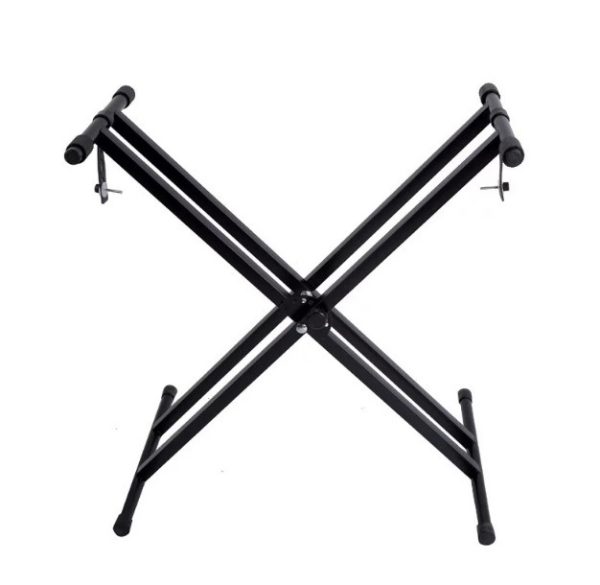 ⁦X-type Adjustable Double-tube Electronic Organ Rack Double-tube Keyboard Stand⁩ - الصورة ⁦5⁩