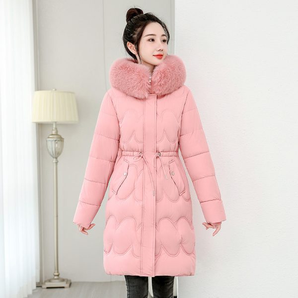 ⁦Women's Waist Slimming Fur Collar Cotton Coat⁩ - الصورة ⁦9⁩