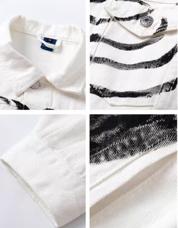⁦Vintage Fashion Skeletal White Long-sleeved Shirts For Men And Women⁩ - الصورة ⁦2⁩