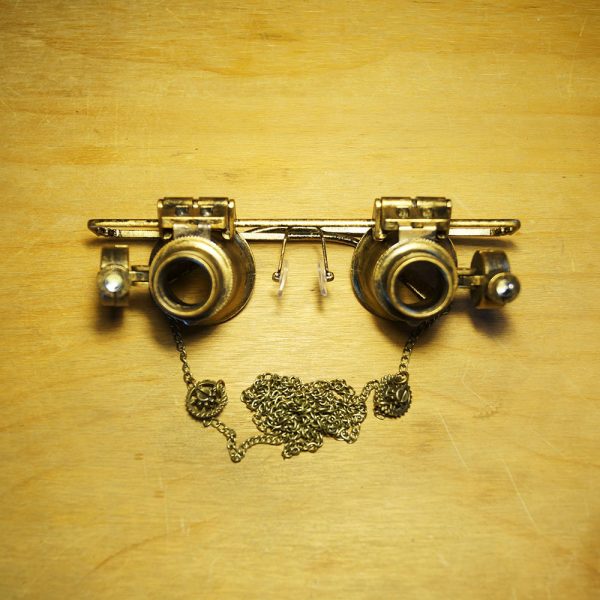 ⁦Bronze Retro Microscope Glasses With Light⁩ - الصورة ⁦5⁩
