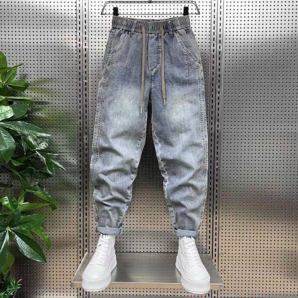 ⁦Summer Retro Washed Jeans For Men⁩ - الصورة ⁦2⁩