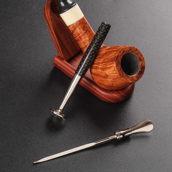 ⁦Concave Spoon Flower Anti-flameout Tobacco Pipe Pressing Bar Rosewood Pipe Accessories⁩ - الصورة ⁦9⁩