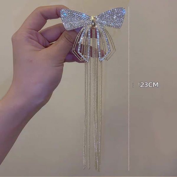 ⁦Women's Zinc Alloy Bow Tassel Hairpin Fashion Hair Accessories⁩ - الصورة ⁦6⁩