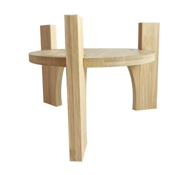 ⁦Bamboo Wooden Wine Bottle Cap - Versatile Round & Square Base For Glass Vases, Fish Tanks  Classic Home Decor Craft⁩ - الصورة ⁦4⁩