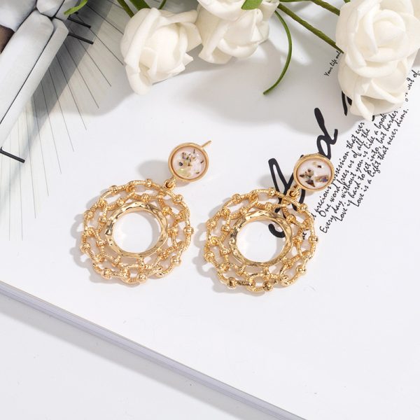 ⁦Trending Creative European And American Earrings Geometry⁩ - الصورة ⁦2⁩