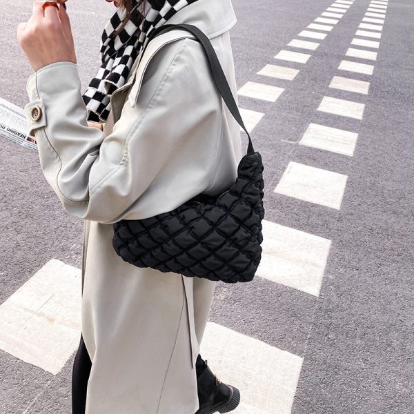 ⁦Women's Personalized Car Stitching Solid Color Nylon Bag⁩ - الصورة ⁦7⁩