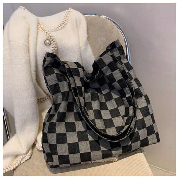 ⁦Women's Fashion Casual Checkerboard Shoulder Bag⁩ - الصورة ⁦5⁩