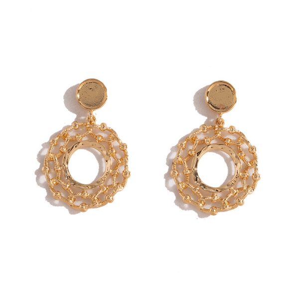⁦Trending Creative European And American Earrings Geometry⁩ - الصورة ⁦5⁩